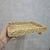 سینی حصیری پایه دار کوچک