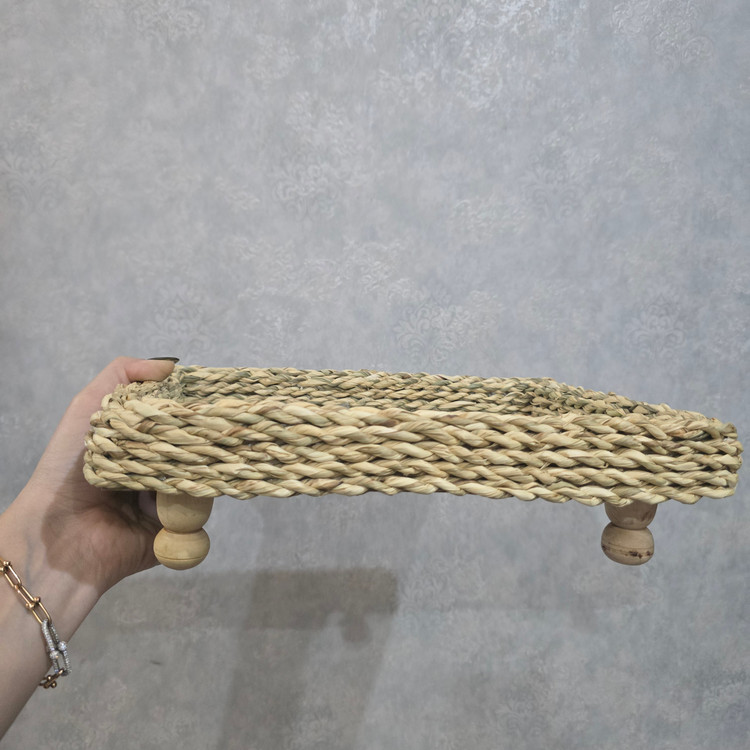 سینی حصیری پایه دار کوچک