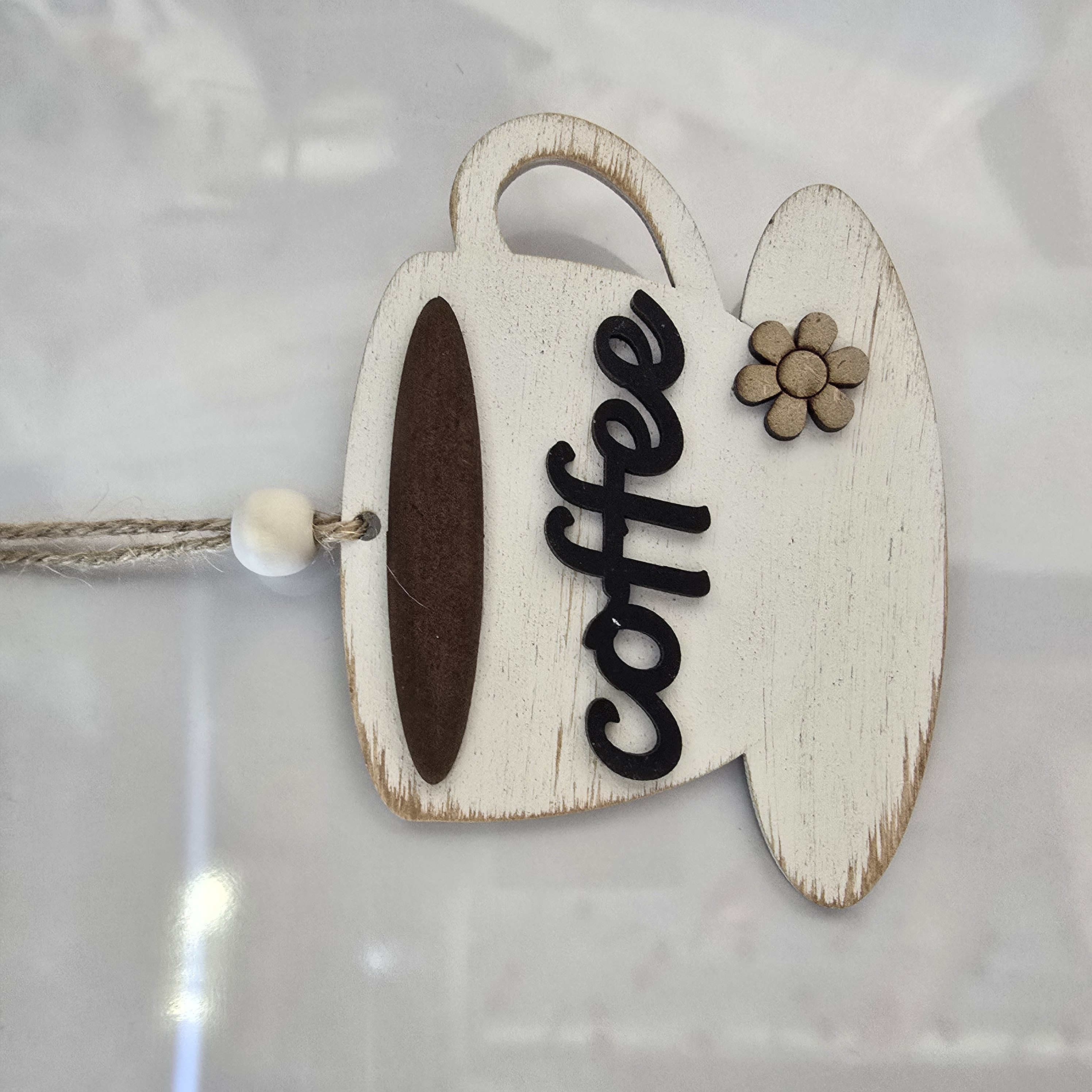آویز کافی سفید
